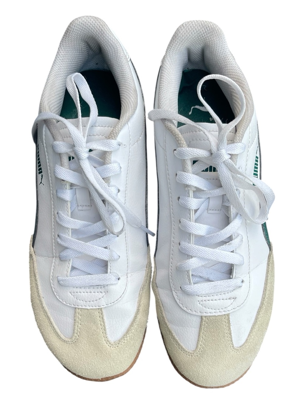 Puma White/Green Club II Era Unisex Sneaker (US 10 Mens) - Picture 6 of 14